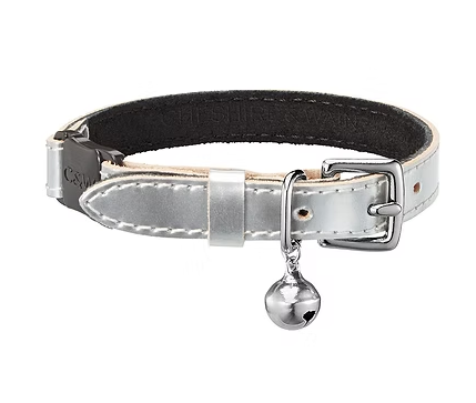 cat collar Comet silver